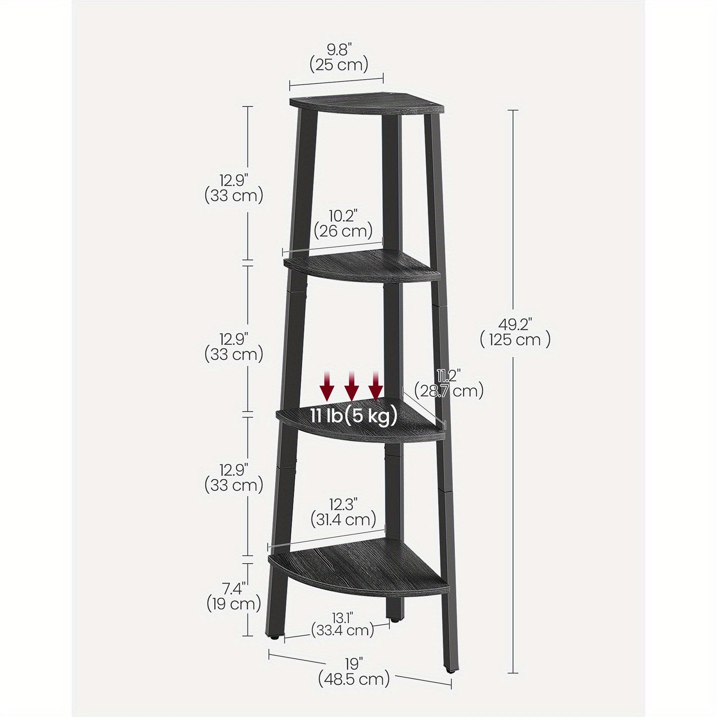 4-Tier Corner Shelf