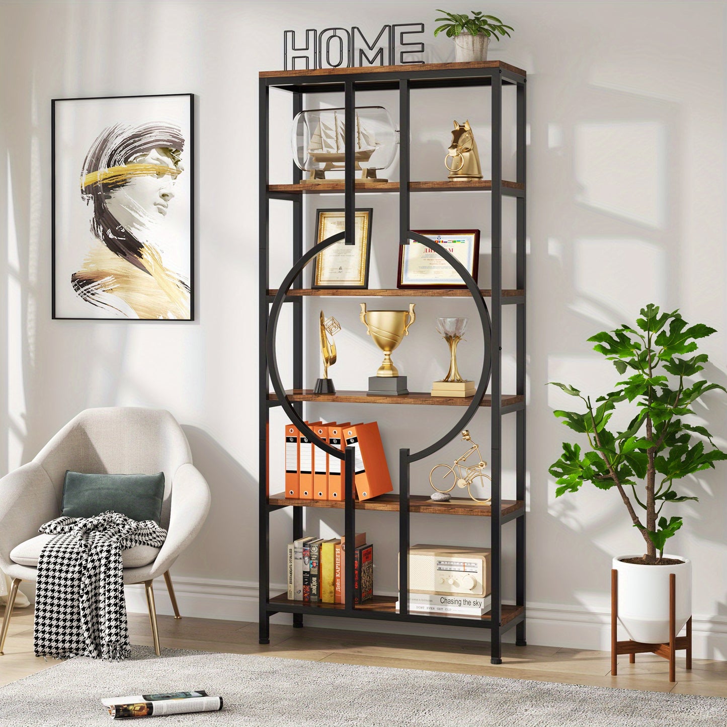 6-Tier Loft Style Storage & Display Rack