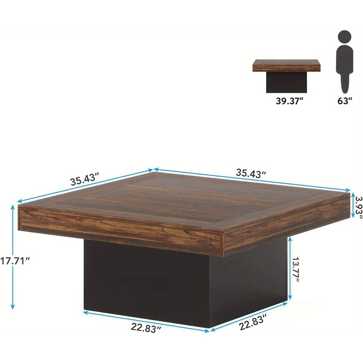 LED Square Coffee Table