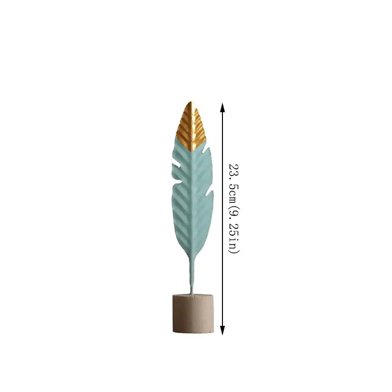 Modern Feather Wooden Figurines