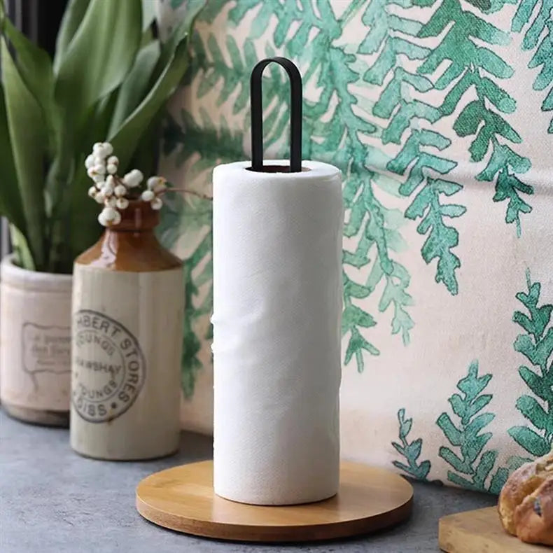 Bamboo Paper Towel Holder