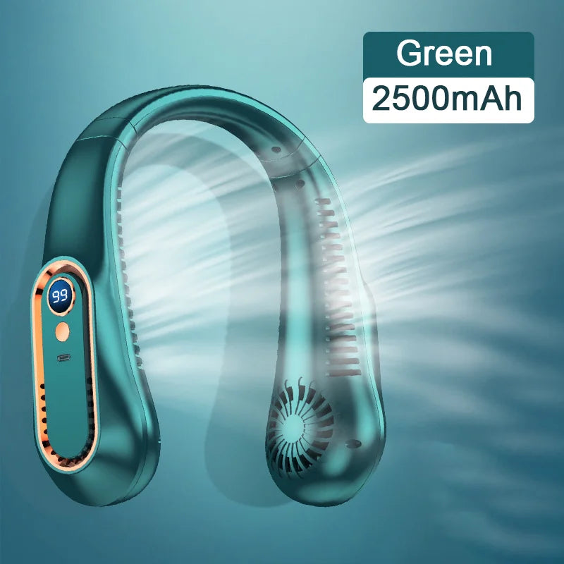 Hanging Neck Fan with Digital Display