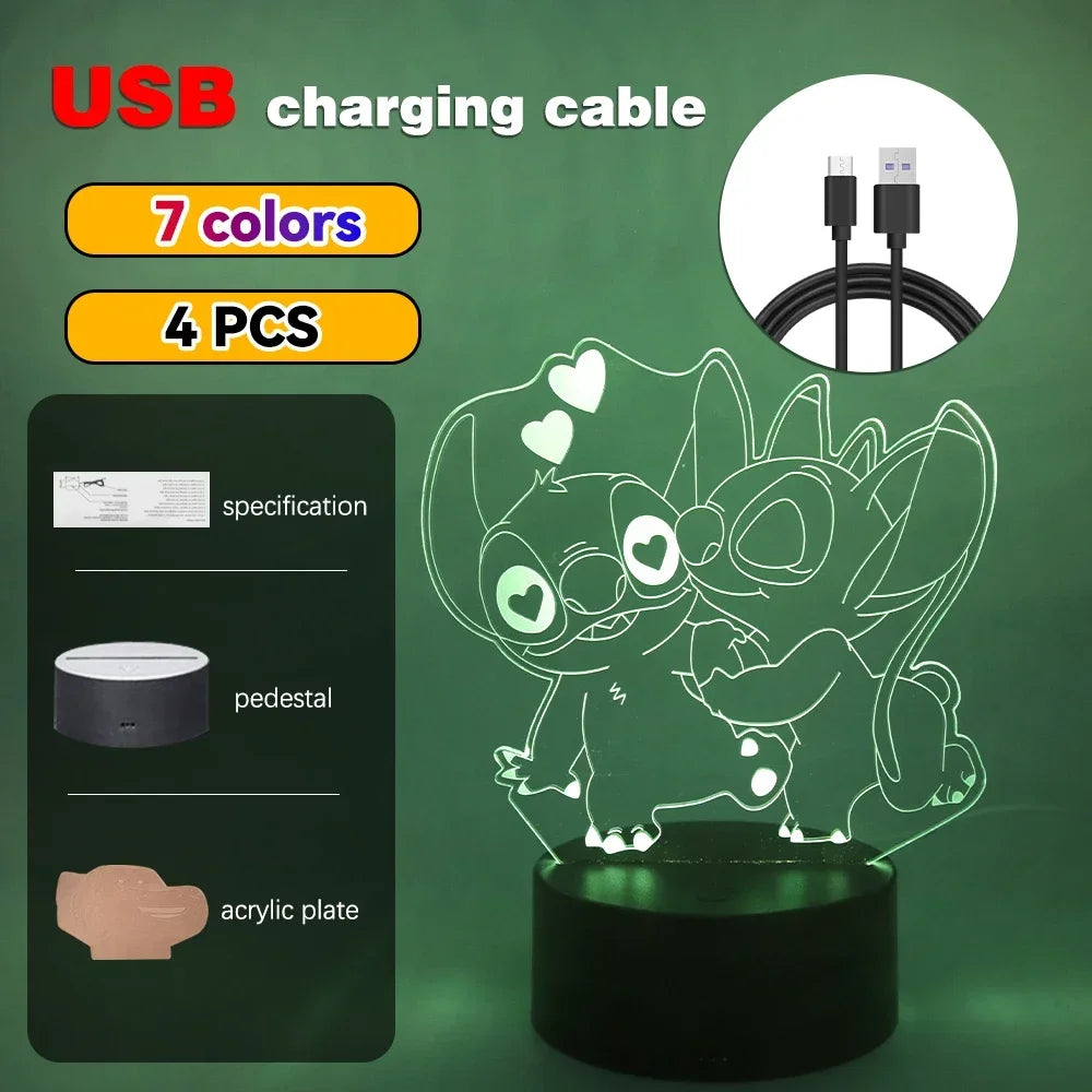 3D Illusion Stitch Night Light