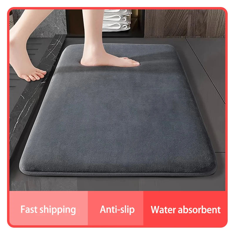 Absorbent Anti-Slip Bathroom Floor Mat