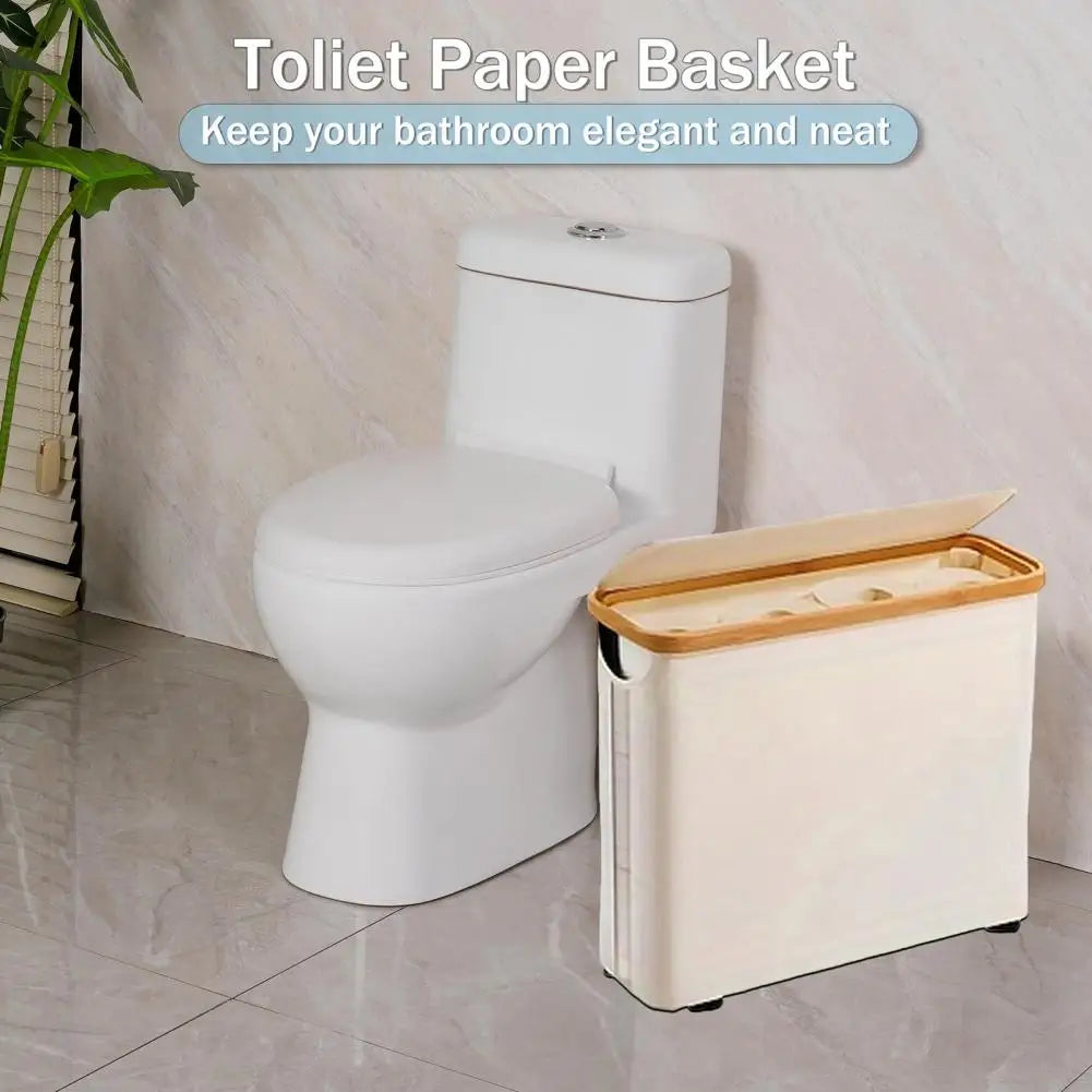 Toilet Paper Storage Basket with Lid