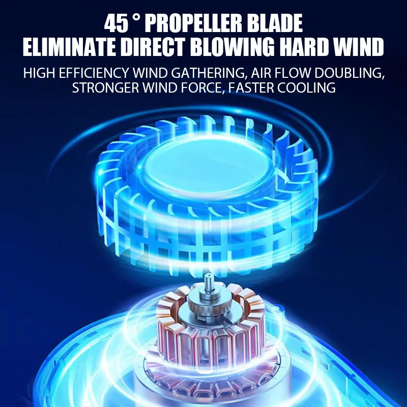 Hanging Neck Fan with Digital Display