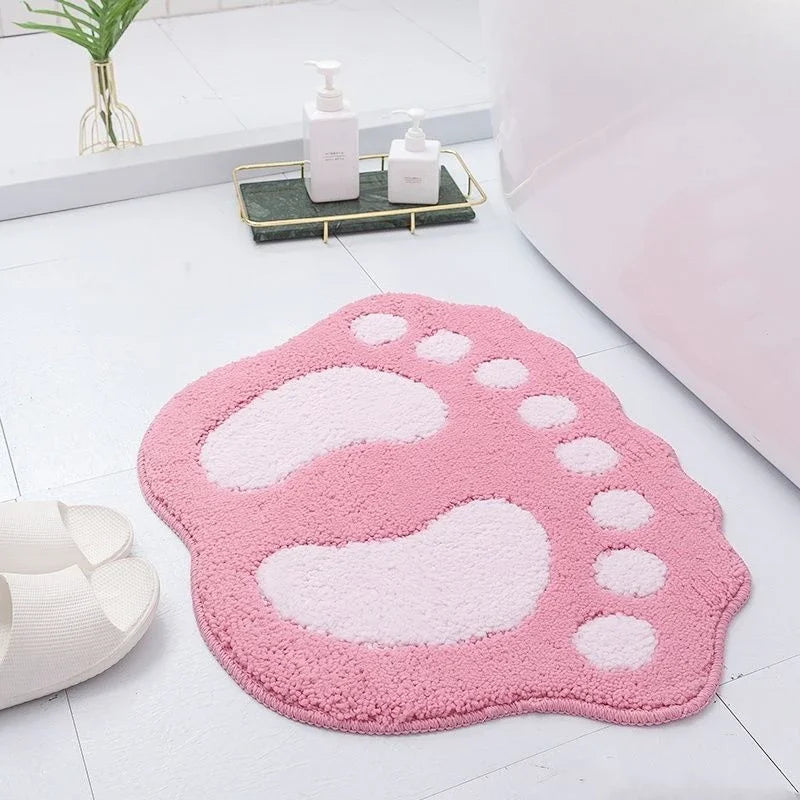 Paw Shaped Bathroom Rug