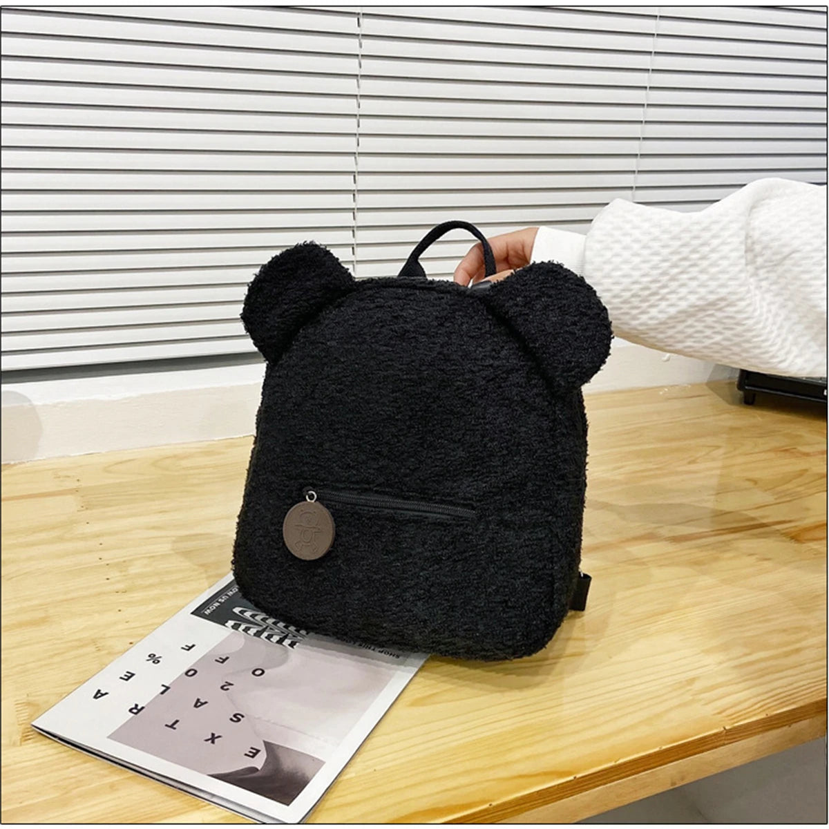 Plush Bear Ear Mini Backpack