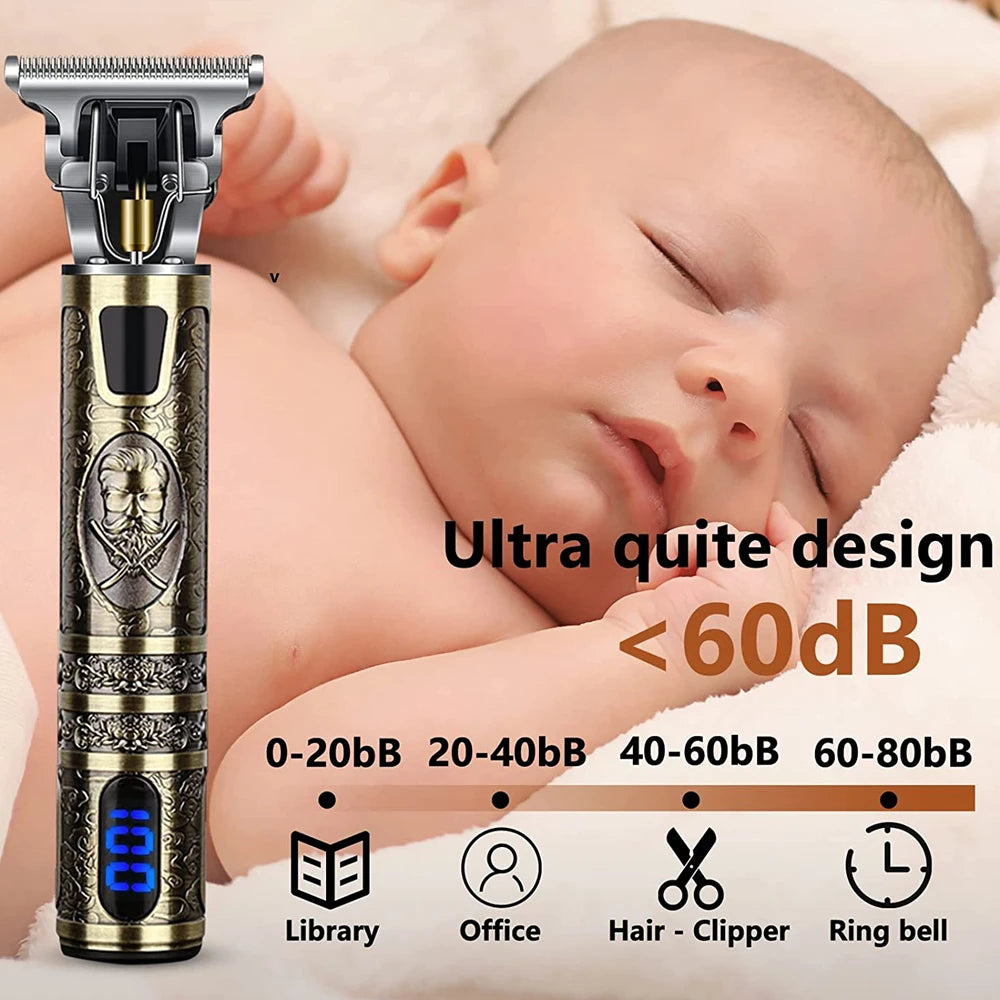 TrimMaster™ T9 LCD Precision Hair & Beard Trimmer – Professional Electric Clipper for Men
