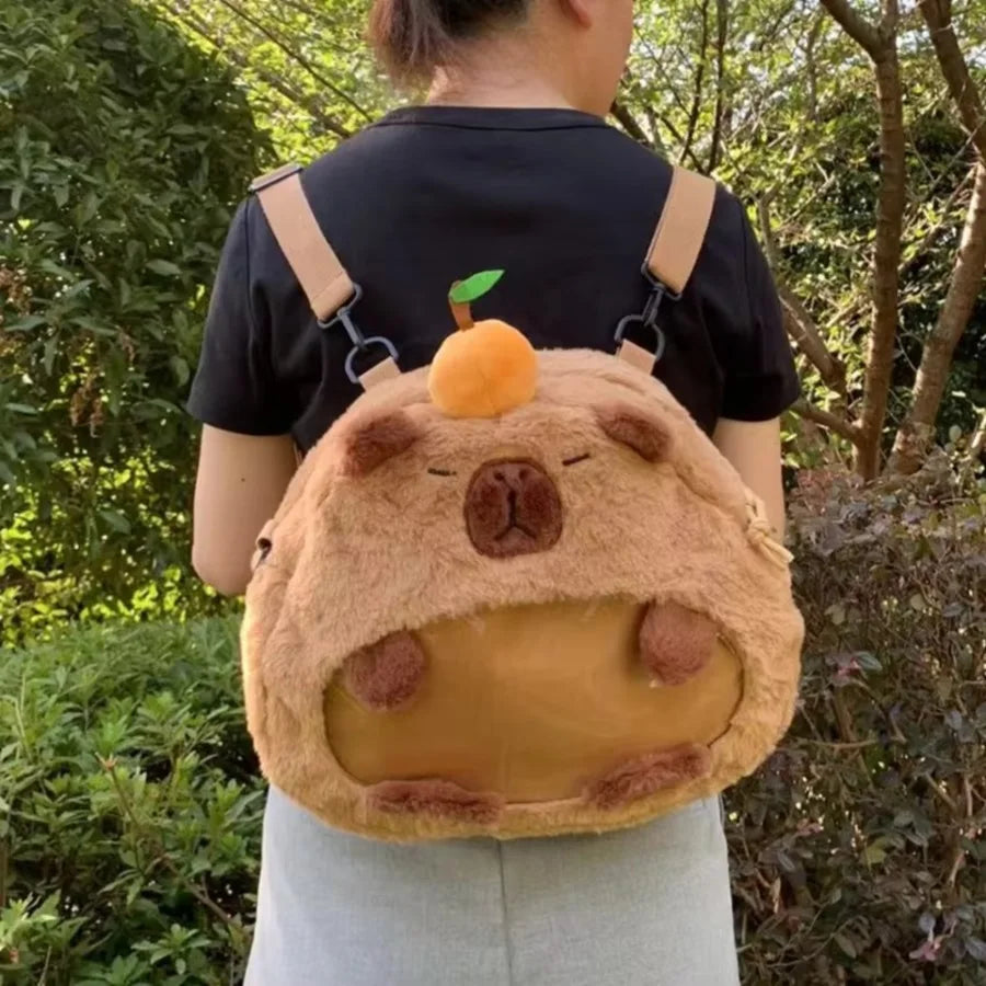 Capybara Plush Mini Backpack