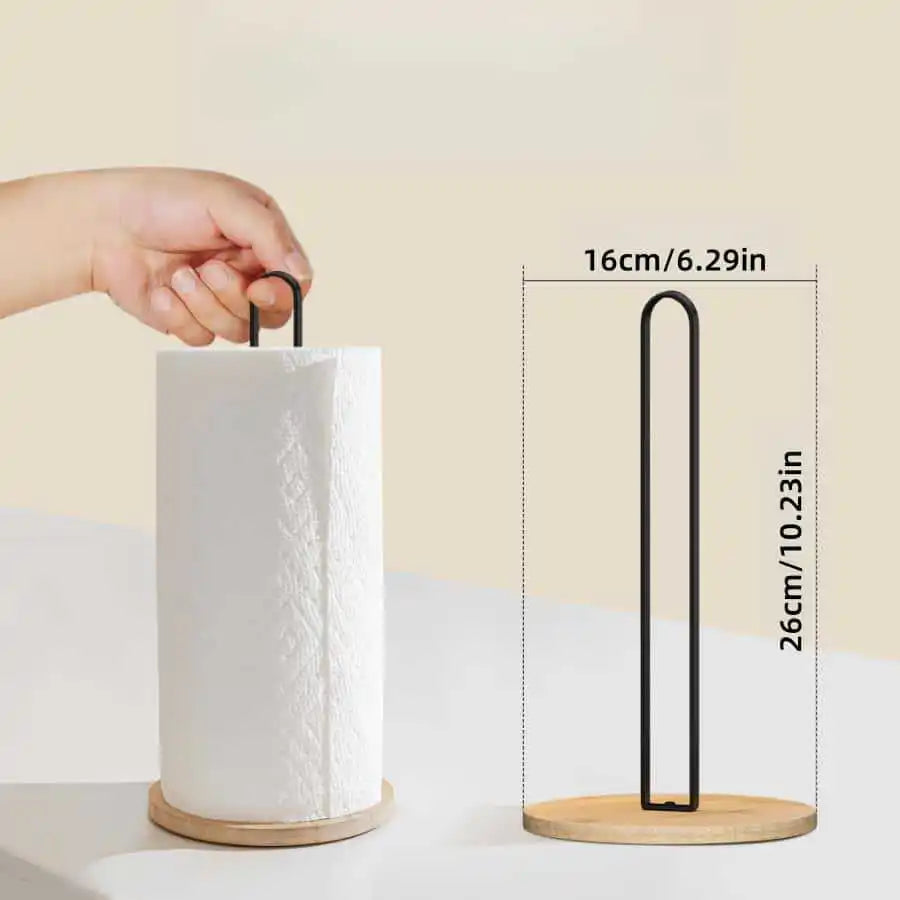 Bamboo Paper Towel Holder