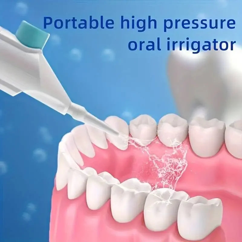 AquaJet™ Manual High-Pressure Oral Irrigator – Portable Water Flossing Toothpick for Dental Care