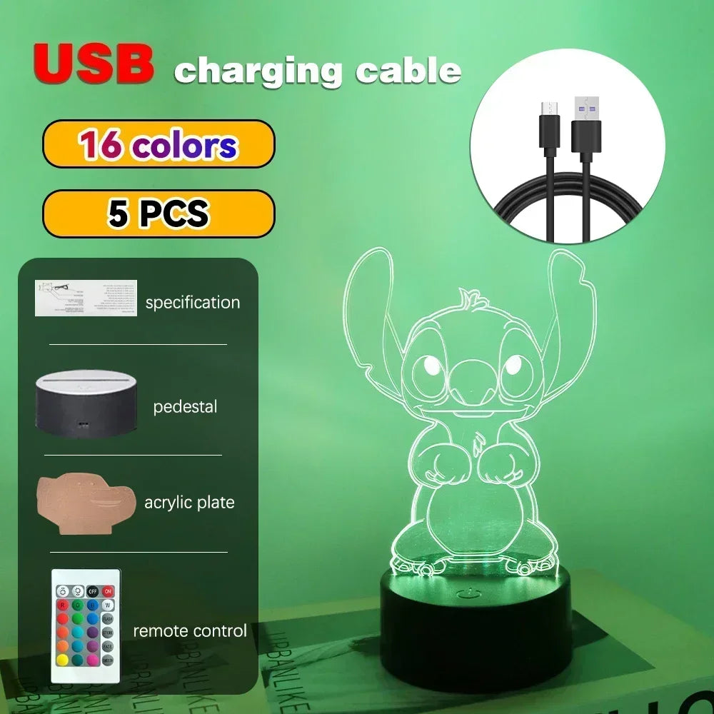 3D Illusion Stitch Night Light