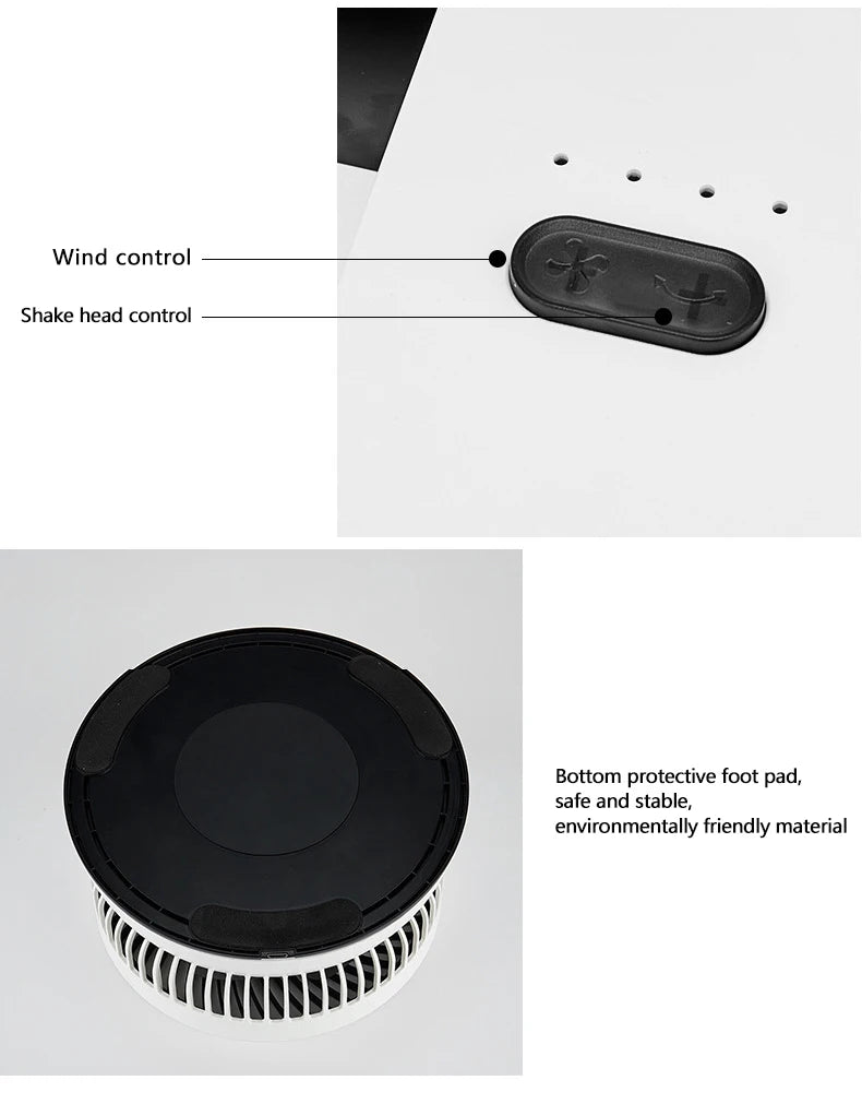 Portable Oscillating Standing Fan with Remote
