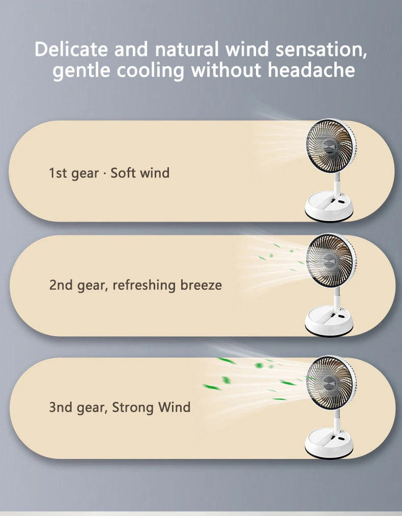 Portable Oscillating Standing Fan with Remote