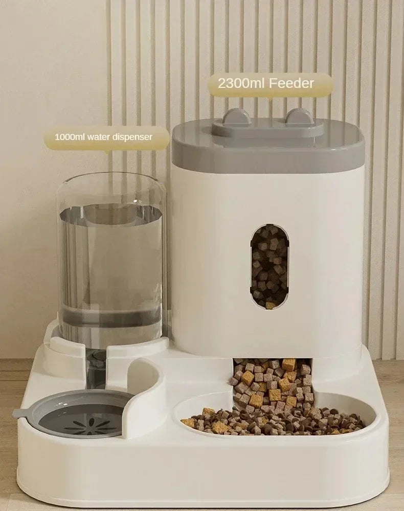 2-in-1 Food & Water Dispenser for Cats & Dogs