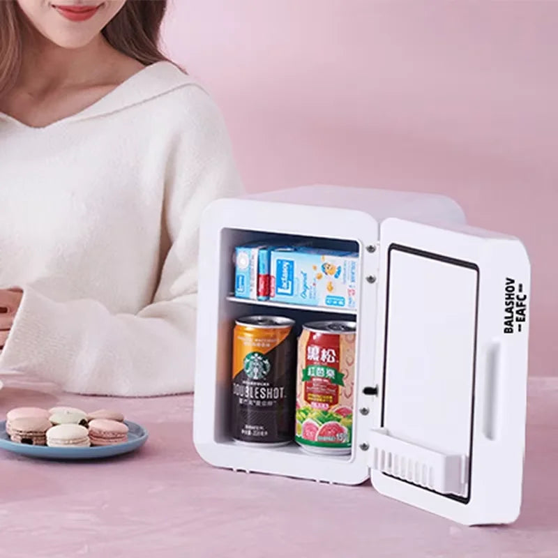GLAMCHILL | 4L Mini Beauty Fridge with LED Mirror