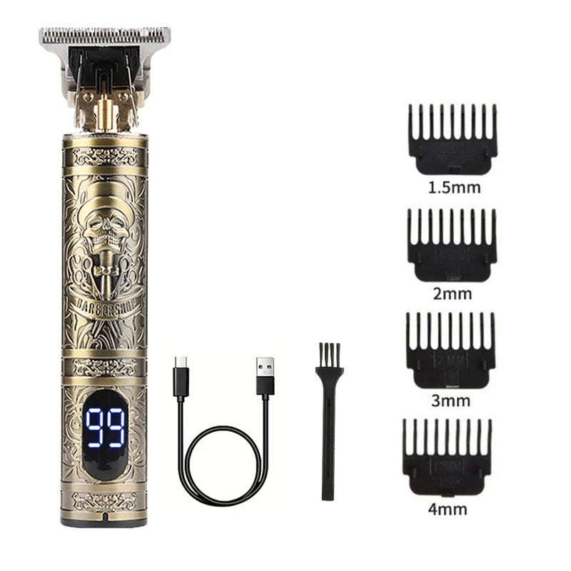TrimMaster™ T9 LCD Precision Hair & Beard Trimmer – Professional Electric Clipper for Men