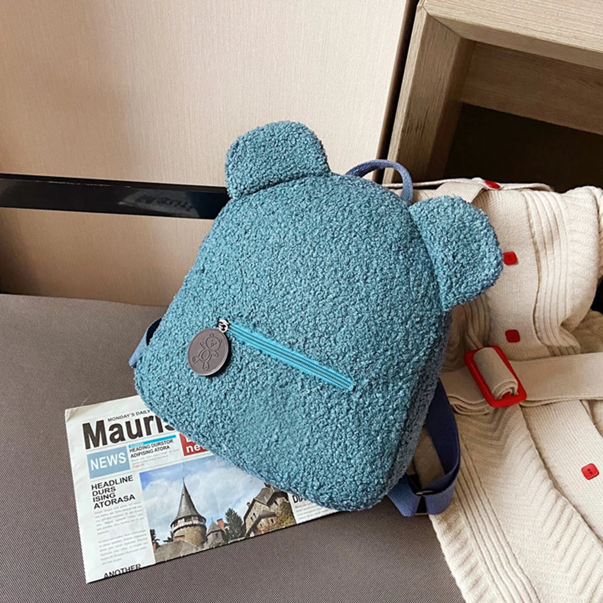 Plush Bear Ear Mini Backpack