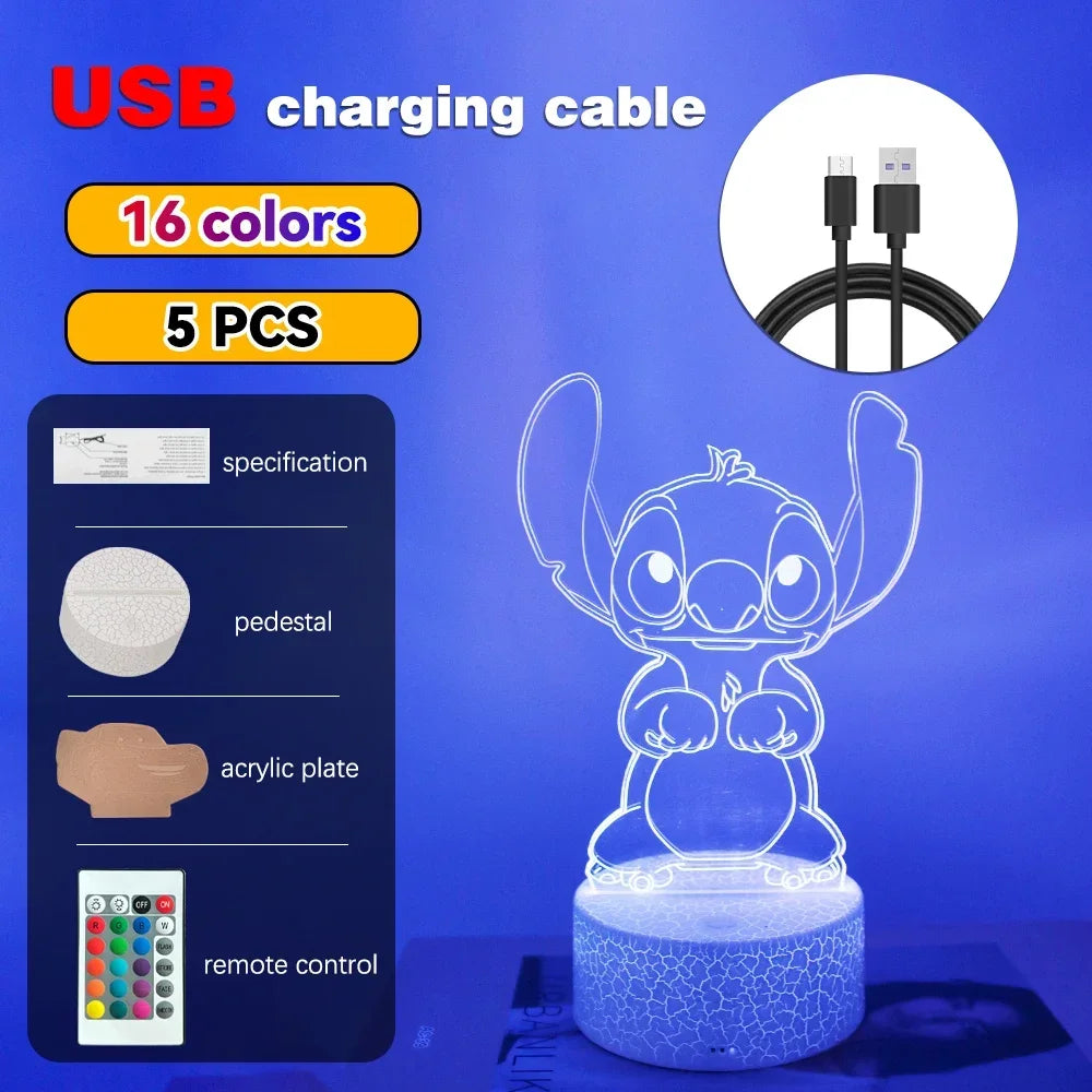 3D Illusion Stitch Night Light