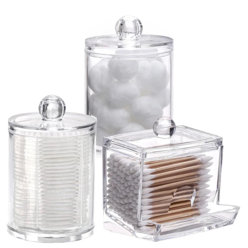 Bathroom Organizer Accessories Set with Clear Lids