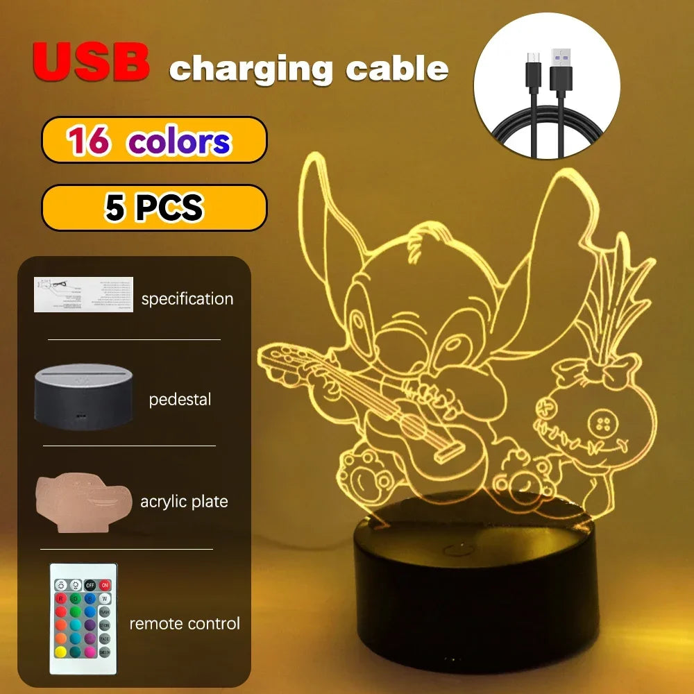 3D Illusion Stitch Night Light