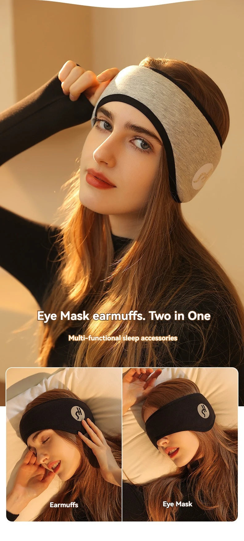 2 in 1 Noise-Reducing Sleep Eye Mask