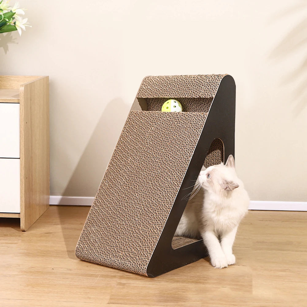 2-in-1 Cat Scratcher & Interactive Toy