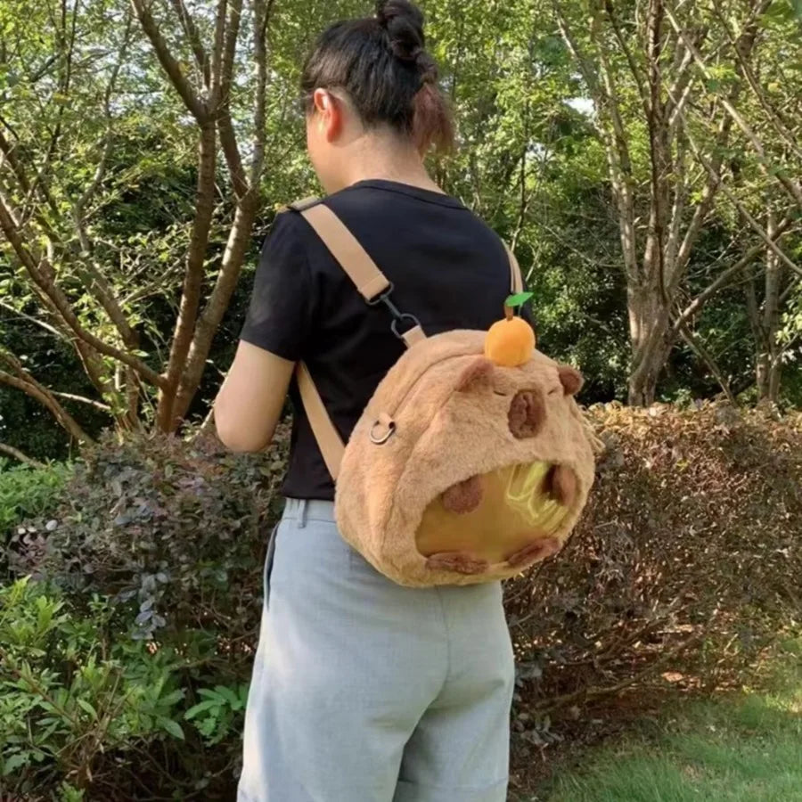 Capybara Plush Mini Backpack