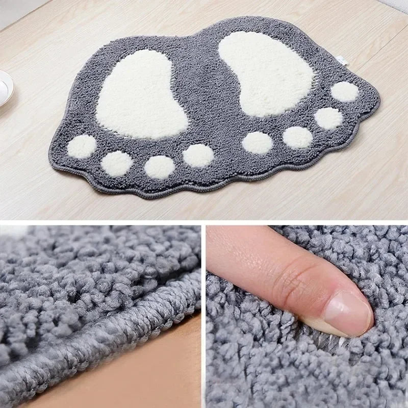 Paw Shaped Bathroom Rug