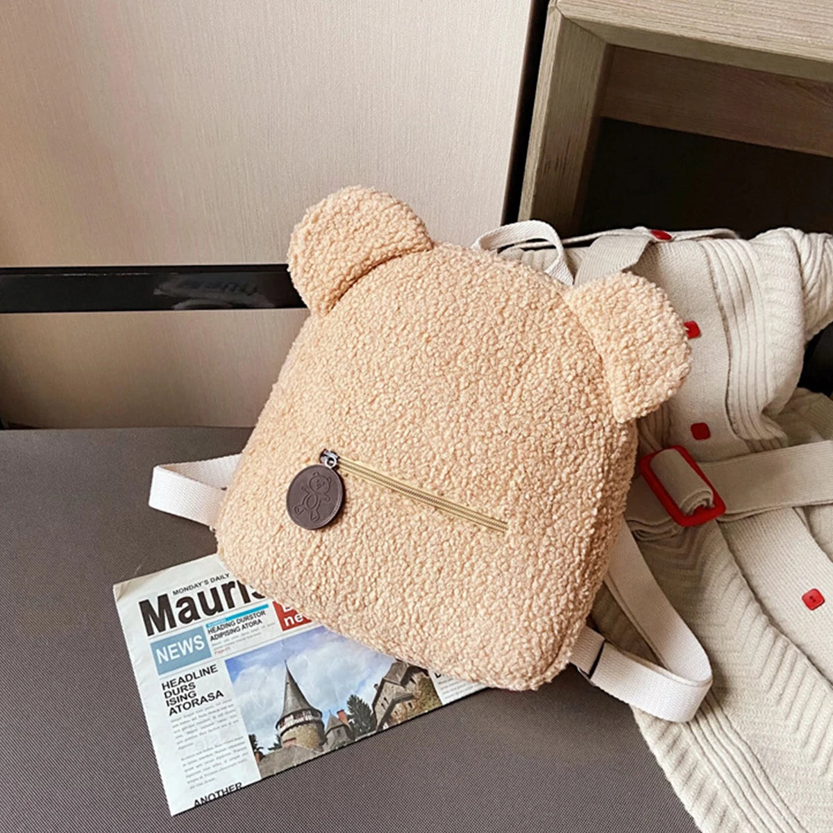 Plush Bear Ear Mini Backpack