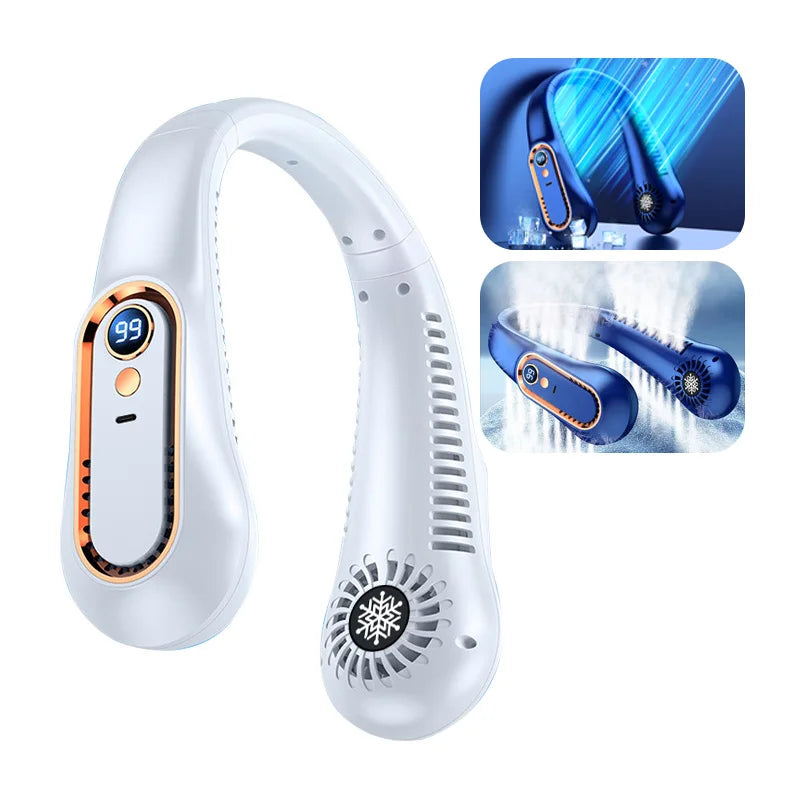 Hanging Neck Fan with Digital Display