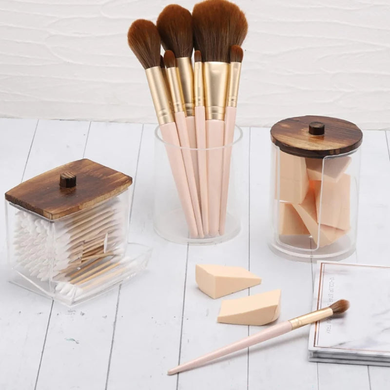 Bathroom Organizer Accessories Set with Clear Lids