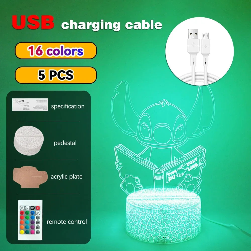 3D Illusion Stitch Night Light