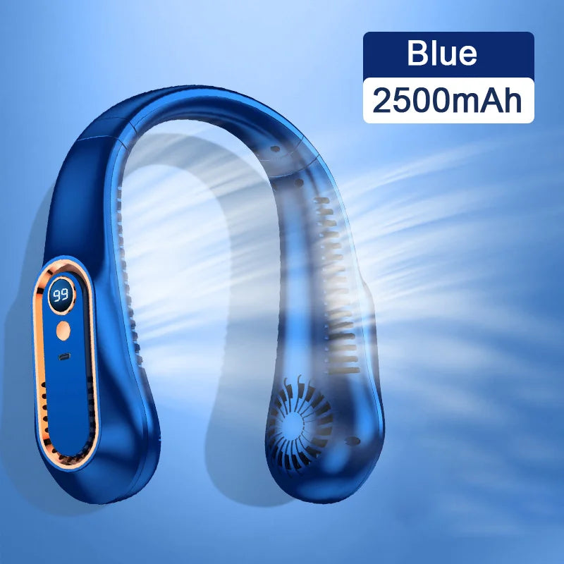 Hanging Neck Fan with Digital Display
