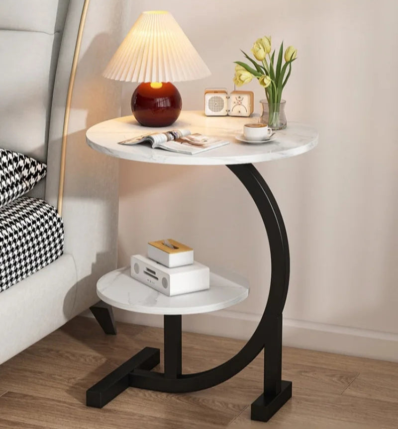 Mini Coffee Table – 2-Layer Side & Bedside Storage Table