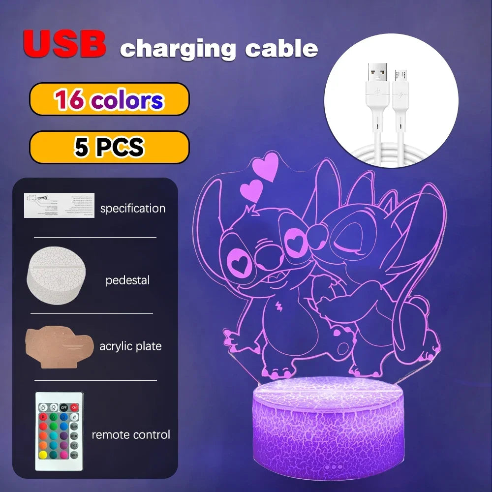 3D Illusion Stitch Night Light