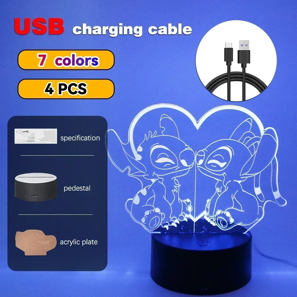 3D Illusion Stitch Night Light