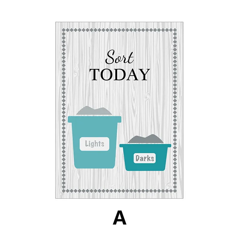 Modern Laundry Room Canvas Wall Art