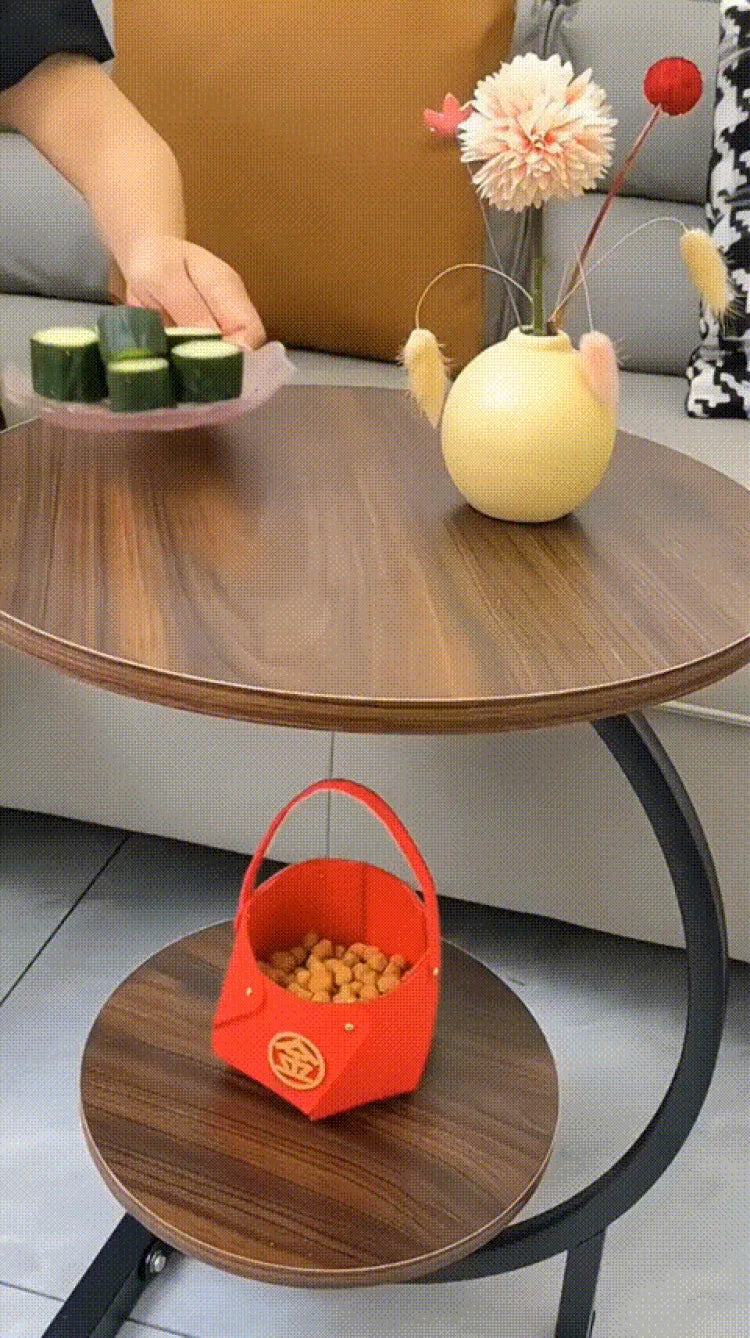 Mini Coffee Table – 2-Layer Side & Bedside Storage Table