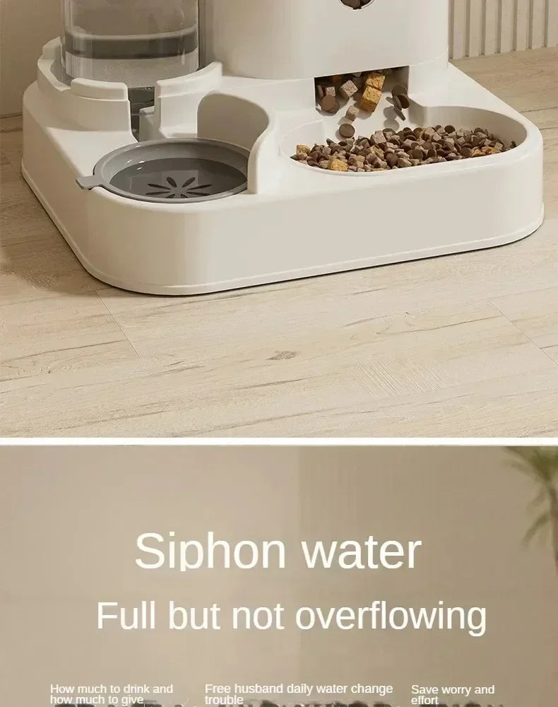 2-in-1 Food & Water Dispenser for Cats & Dogs