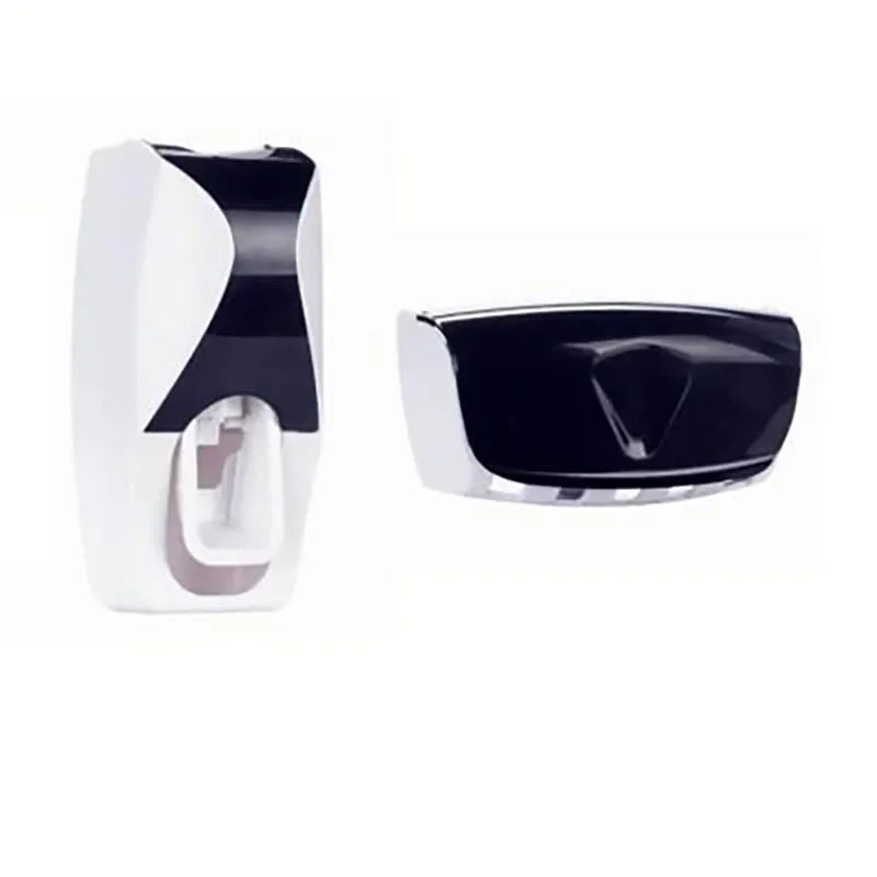 Wall-Mounted Automatic Toothpaste Dispenser & Toothbrush Holder Set