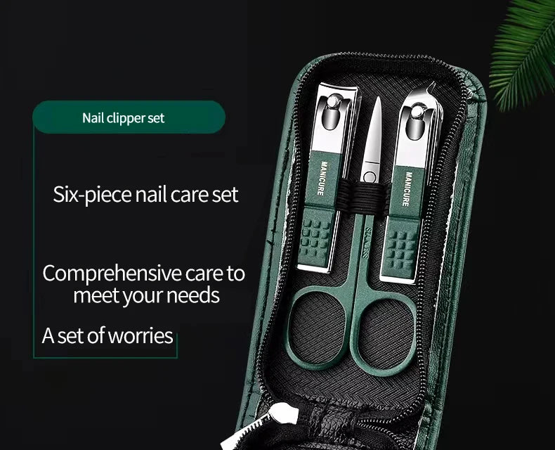 ProGroom™ 6-Piece Premium Nail Care Set – Unisex Manicure & Pedicure Kit