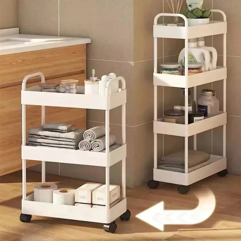 Mobile Storage Trolley – 5-Tier Organizer Cart with Wheels