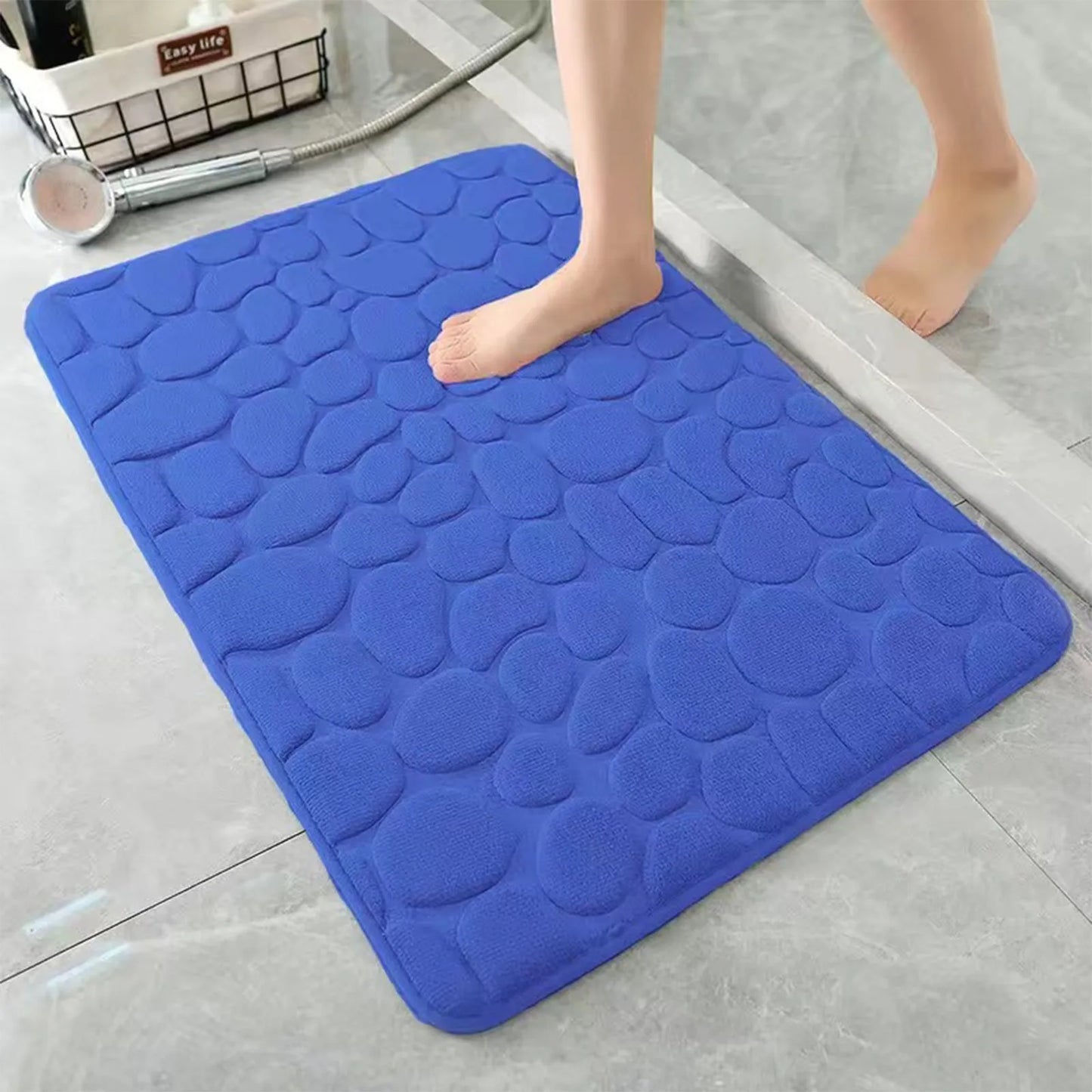 Cobblestone Embossed Bathroom Mat