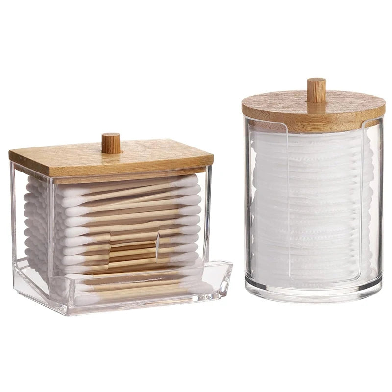 Bathroom Organizer Accessories Set with Clear Lids