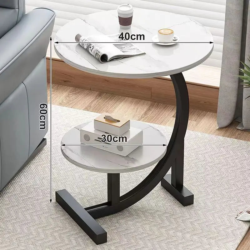 Mini Coffee Table – 2-Layer Side & Bedside Storage Table