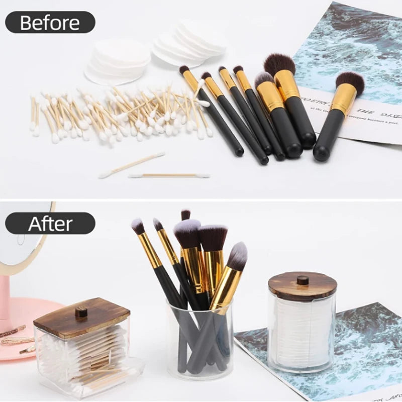 Bathroom Organizer Accessories Set with Clear Lids