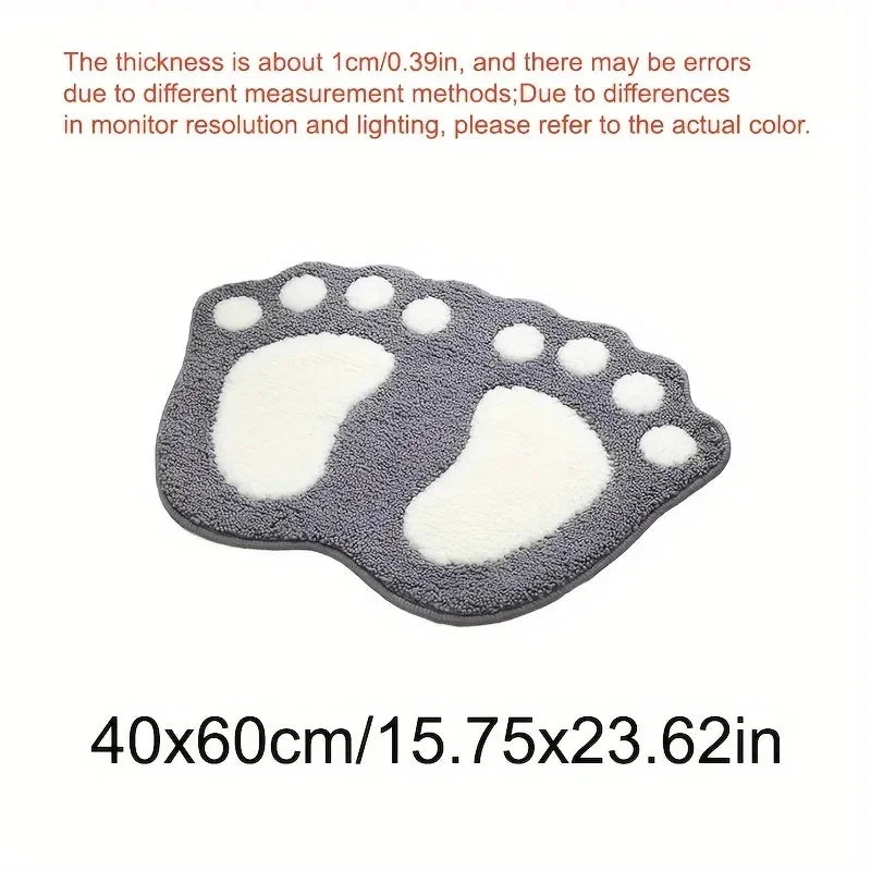 Paw Shaped Bathroom Rug