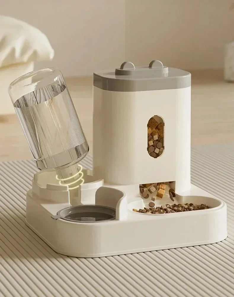 2-in-1 Food & Water Dispenser for Cats & Dogs
